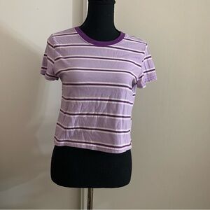 Rue 21 Women's Purple and White Shirt